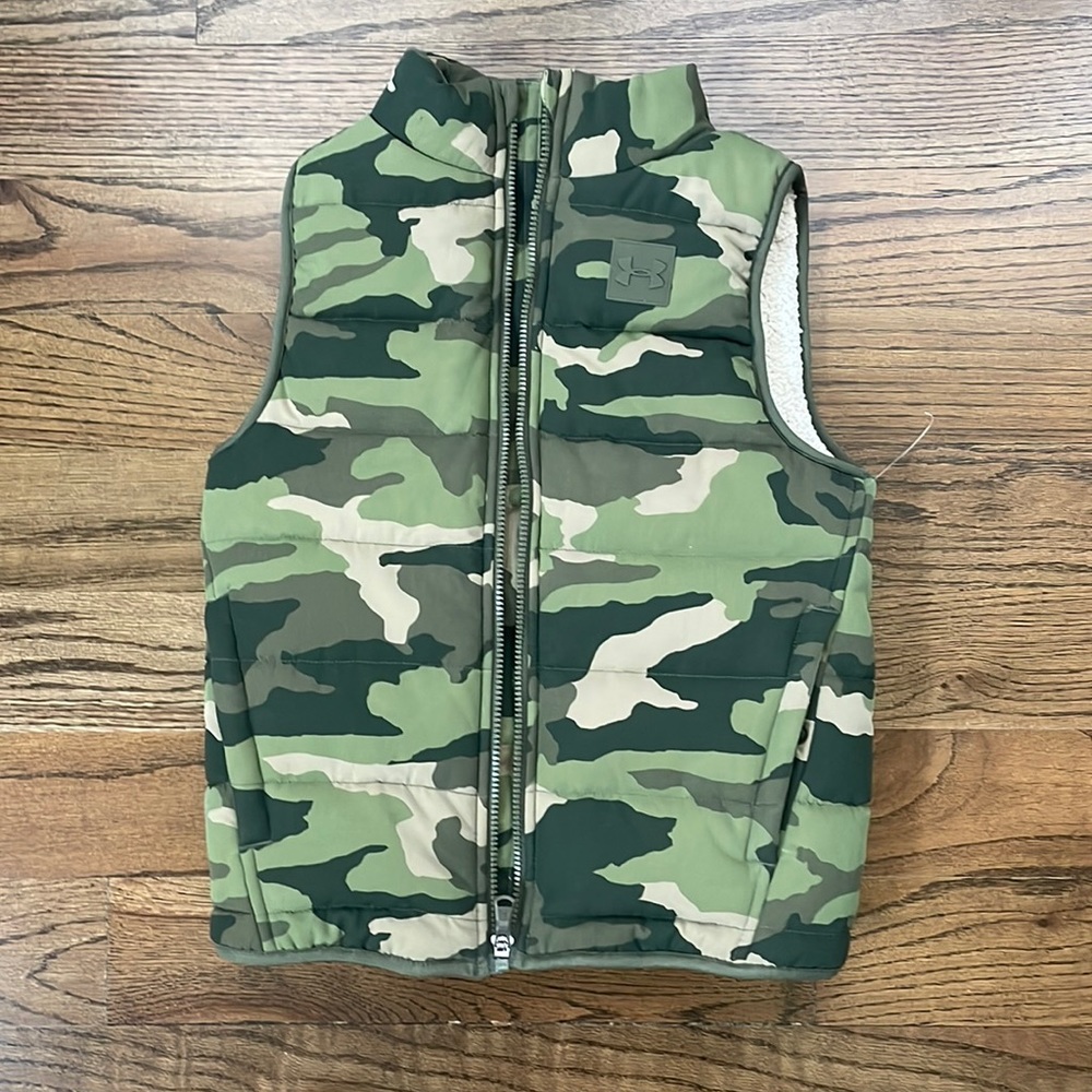 Under Armour Boys Camo Puff Vest - Sherpa Lined